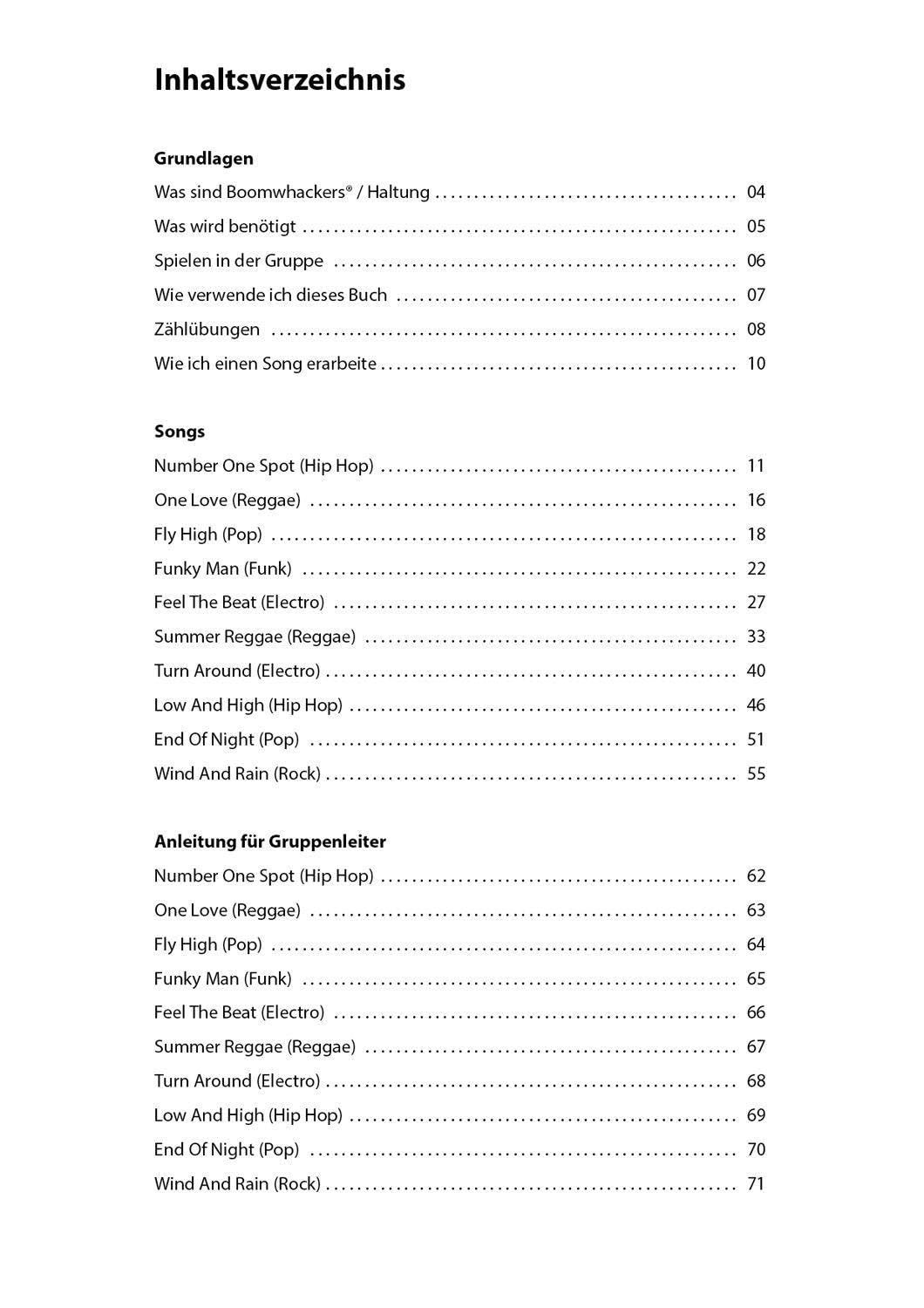 Erlebnis Boomwhackers® Songbook: 10 moderne Songs in verschiedenen Stilrichtungen. Ohne Vorkenntniss