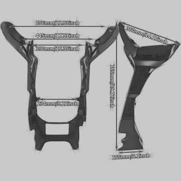 HCmotorku Motorrad-Verkleidungsspoiler mit verlängertem Kinnspoiler passend für Harley Touring Road