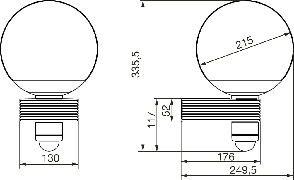 Steinel Aussenwandleuchte L 400 S Weiss, 240° Bewegungsmelder, Max. 12 m Reichweite, klassisch, mund