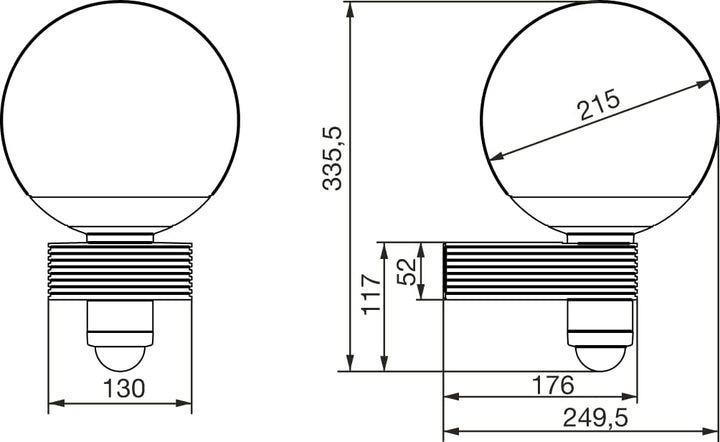 Steinel Aussenwandleuchte L 400 S Weiss, 240° Bewegungsmelder, Max. 12 m Reichweite, klassisch, mund