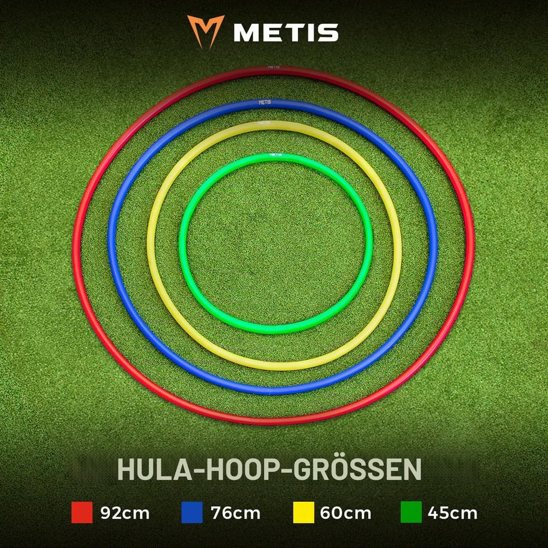 METIS Hula-Hoop-Reifen – Fitness &amp; Tanz | Kinder, Schlue, Turnen | 6er oder 12er Bündel – Multifarbi