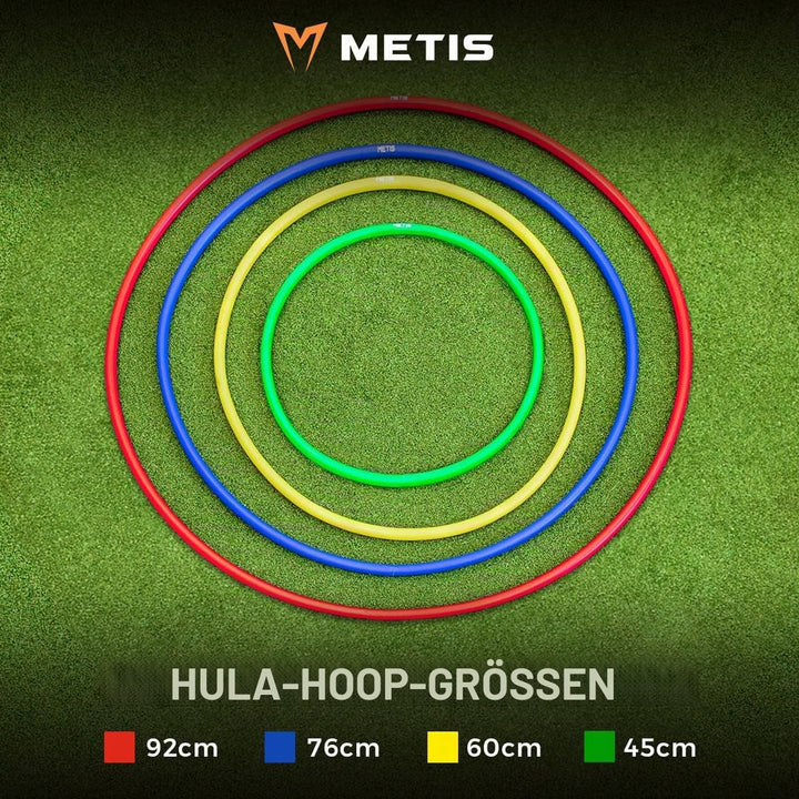 METIS Hula-Hoop-Reifen – Fitness &amp; Tanz | Kinder, Schlue, Turnen | 6er oder 12er Bündel – Multifarbi