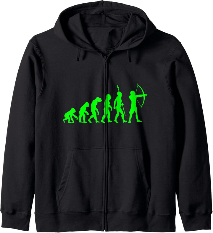 Bogenschiessen Bogenschütze Bogensport Pfeil Bogen Evolution Kapuzenjacke