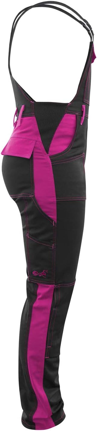 strongAnt Latzhose Damen stretch Arbeitshose für Frauen mit Kniepolstertaschen Baumwolle Cargo Hose