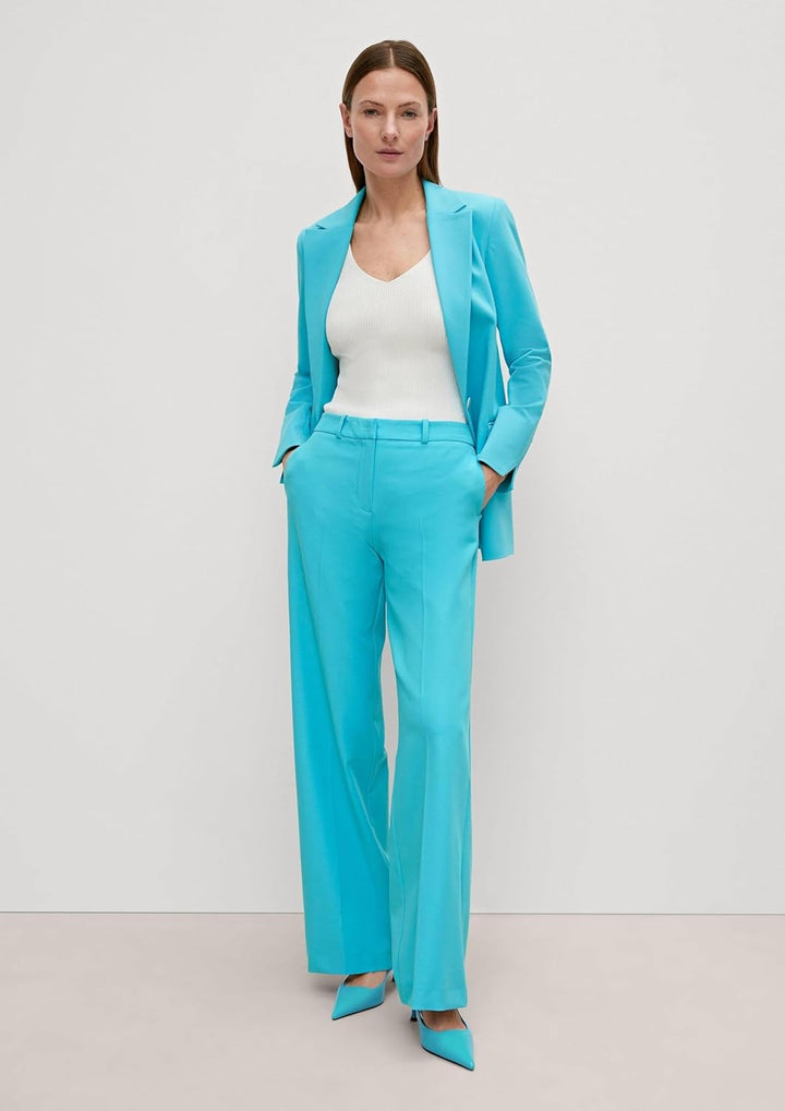 Comma Loose: Hose mit High Rise-Bund 42 Blau 6242, 42 Blau 6242