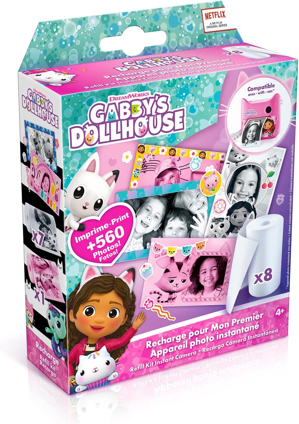 Canal Toys Nachfüllpack für Meine erste Sofortbildkamera Gabby und das magische Haus, 8 Papierrollen