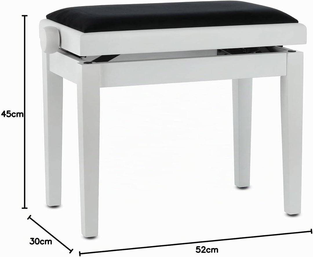 GEWA Pianobänke, Pianostuhl Deluxe weiss matt Weiss Matt Deluxe, Weiss Matt Deluxe