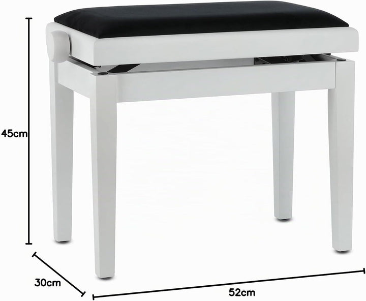 GEWA Pianobänke, Pianostuhl Deluxe weiss matt Weiss Matt Deluxe, Weiss Matt Deluxe