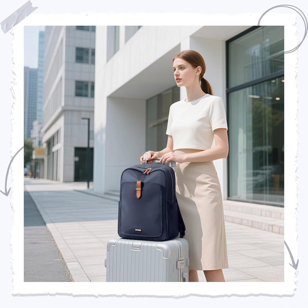 Rucksack Damen Herren Elegant, 17.3 Zoll Laptop Rucksack Wasserdicht mit Laptopfach, Business Laptop