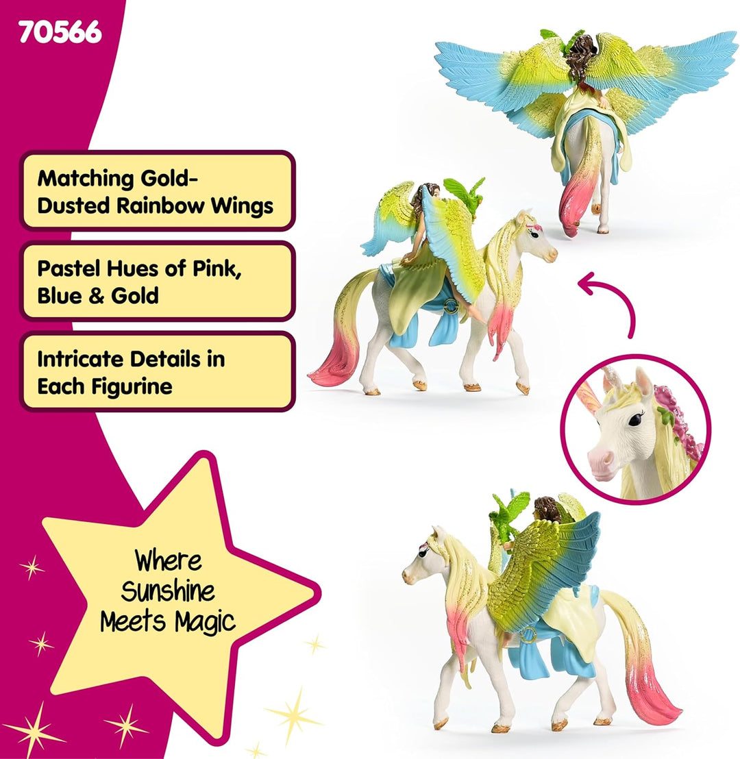 Schleich bayala 70568 Fairy Feya with Pegasus unicorn Single Standardverpackung, Single Standardverp