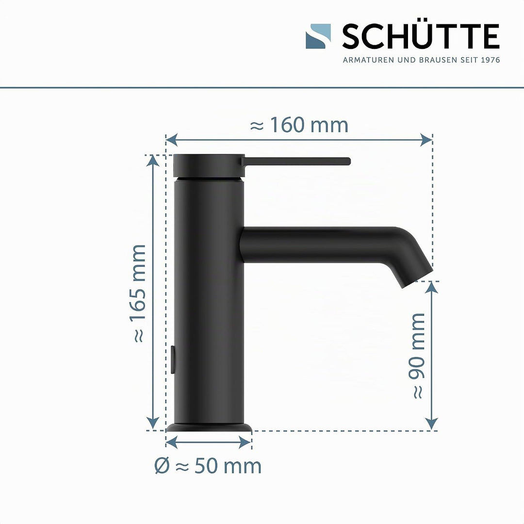 SCHÜTTE Waschtischarmatur LOS ANGELES 33106, Wasserhahn Bad mit Ablaufgarnitur, Armatur Badezimmer,