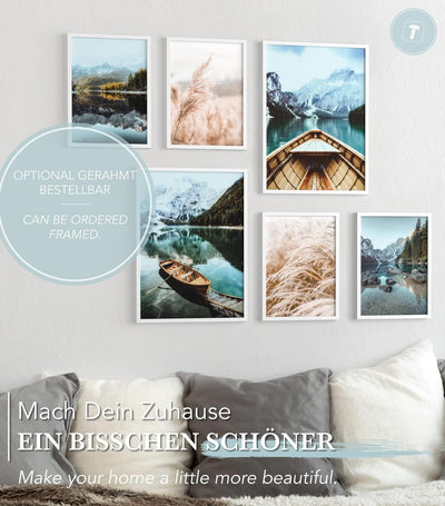 Papierschmiede® Mood Poster Set Lake View, Bilder Wohnzimmer Deko Schlafzimmer, 2x DIN A3 (ca. 30x42