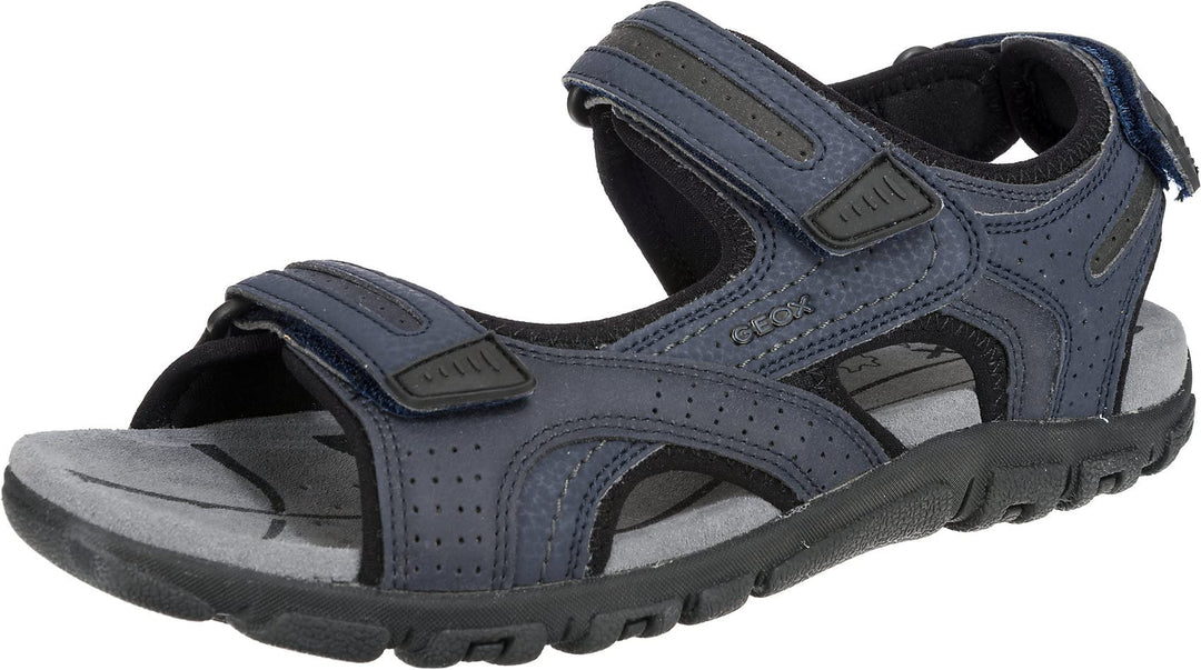 Geox Men's Uomo Sandal Strada D, 6.5 UK 41 EU Navy Dk Grey, 41 EU Navy Dk Grey
