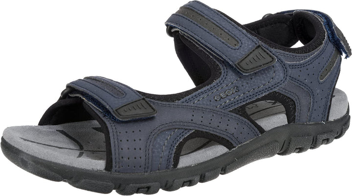 Geox Men's Uomo Sandal Strada D, 6.5 UK 41 EU Navy Dk Grey, 41 EU Navy Dk Grey