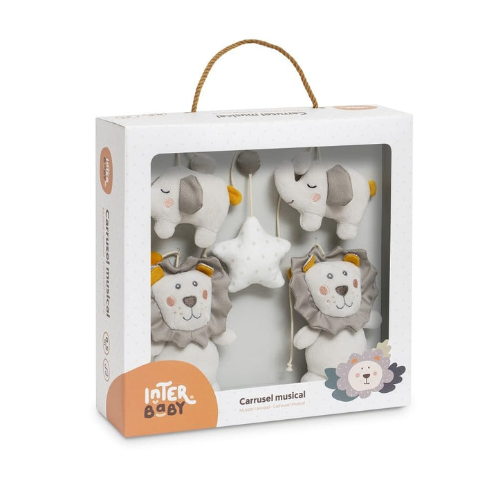 Interbaby - Musik-Mobile Löwe für Babys, Babybett Mobile mit weichen Kuscheltieren und beruhigender