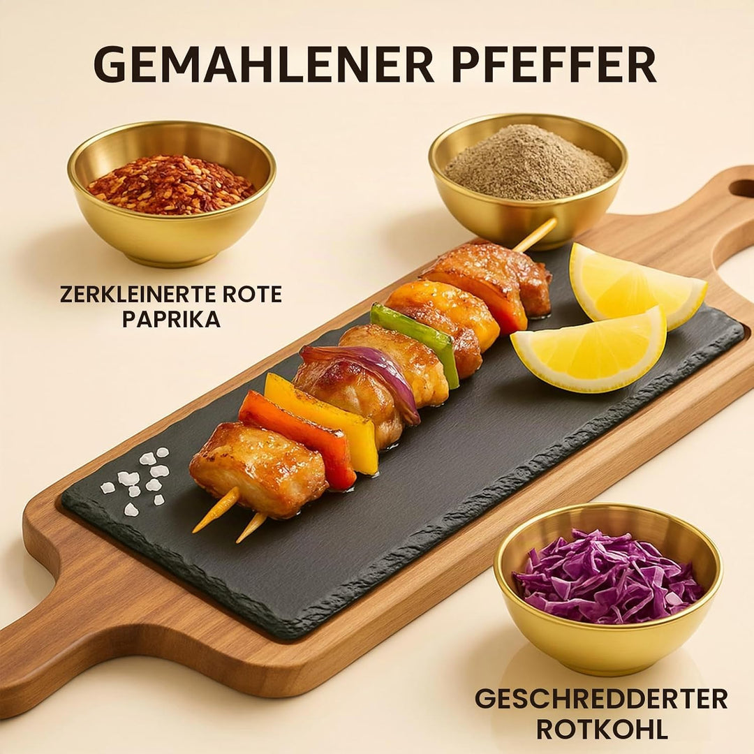 10 Stück 8,1 cm goldene Edelstahl-Schalen für Dips, Sojasauce, Gewürze, Vorspeisen, Gesichtsschale f