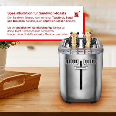 Solis Sandwich Toaster 8003 Sandwichmaker - Toster Griller - Sandwich Grill - Turbofunktion - Funkti