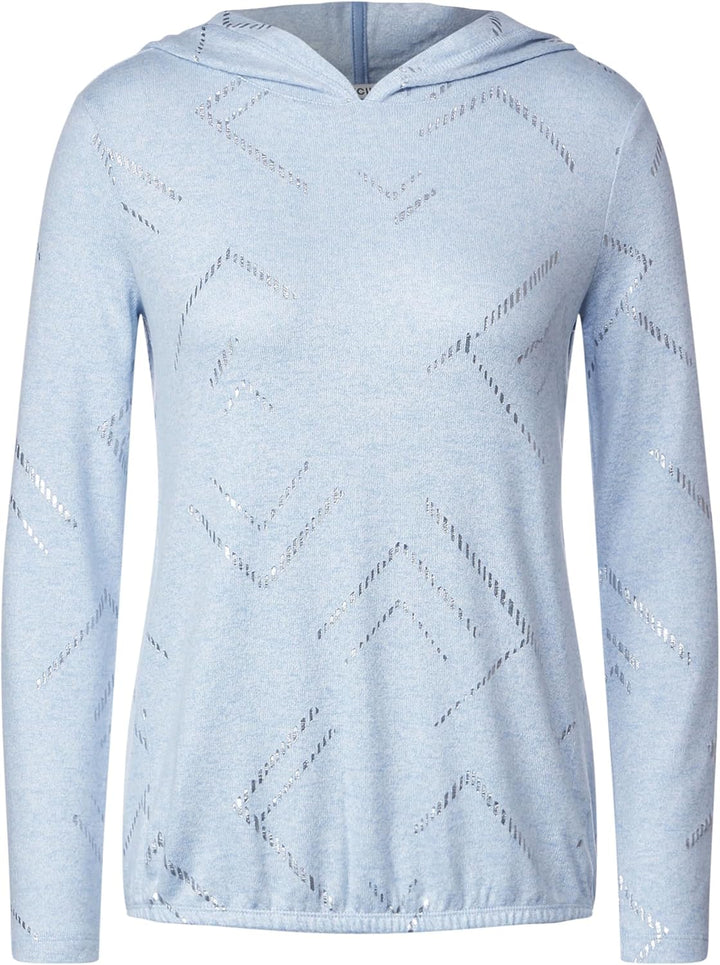 Cecil Damen Kapuzenshirt Hoodie S Real Blue Melange, S Real Blue Melange