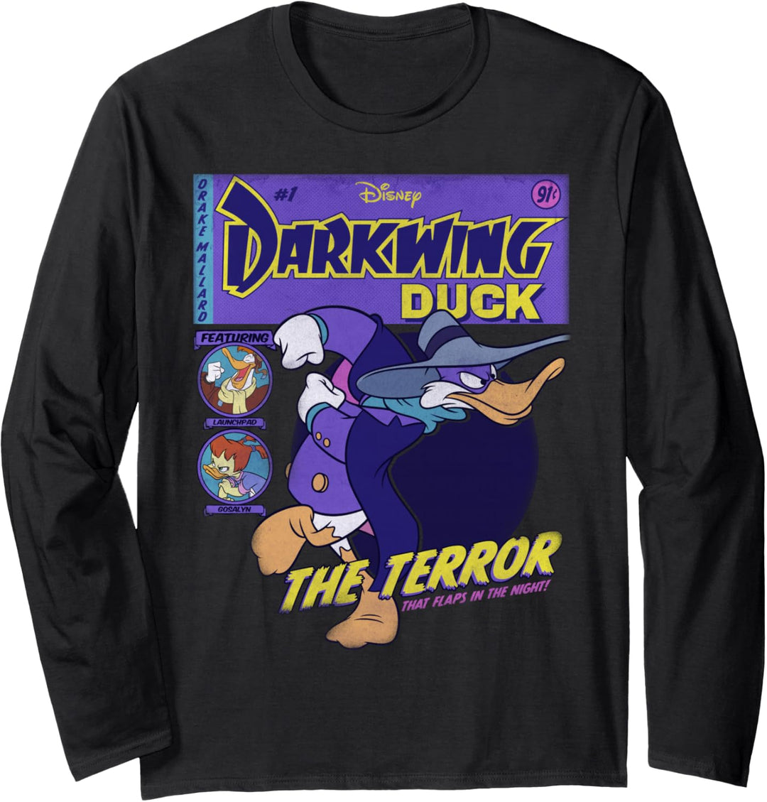 Disney Darkwing Duck Comic Cover Langarmshirt