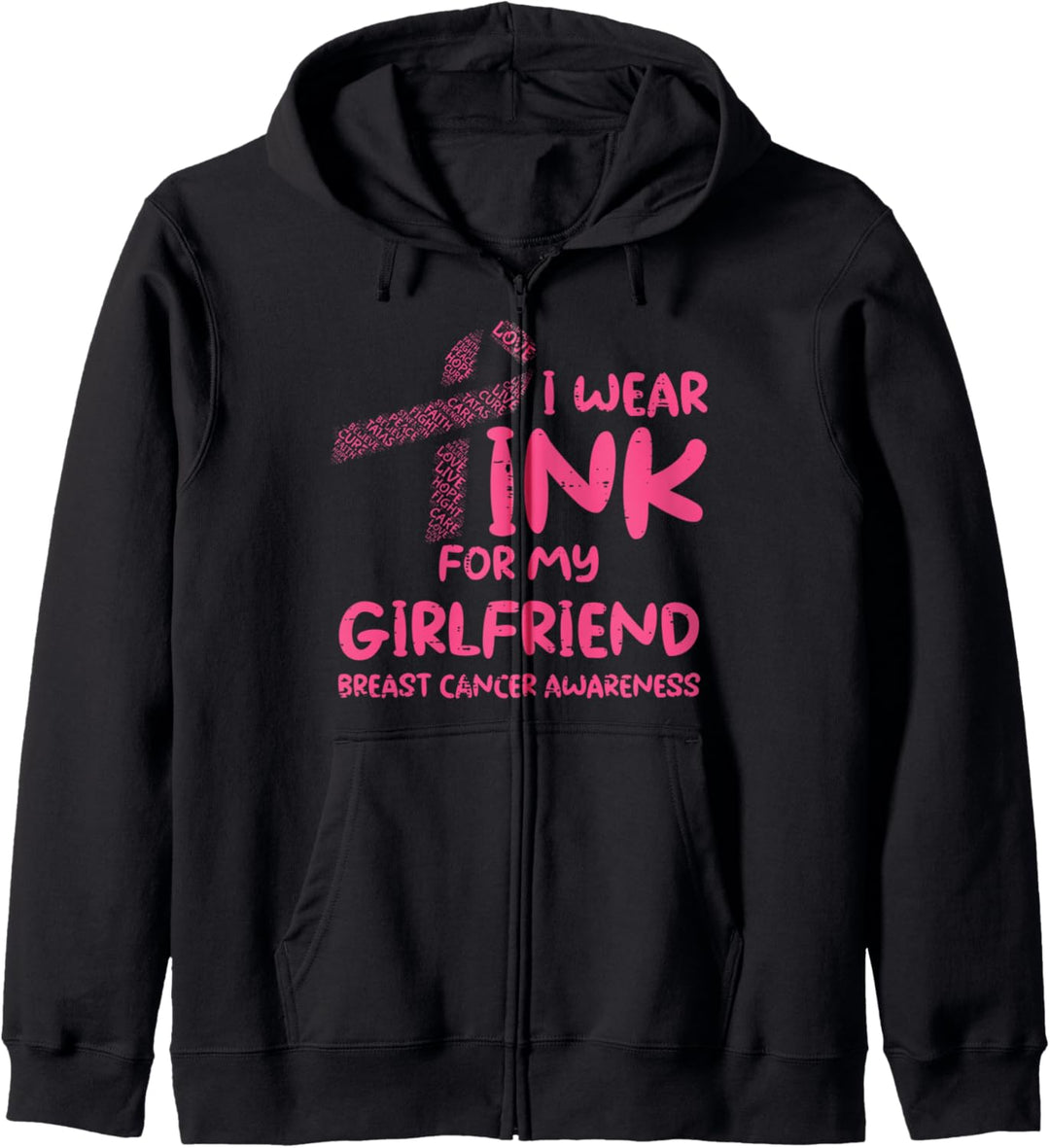 Wear Pink For My Girlfriend Brustkrebs-Bewusstsein für Männer Kapuzenjacke