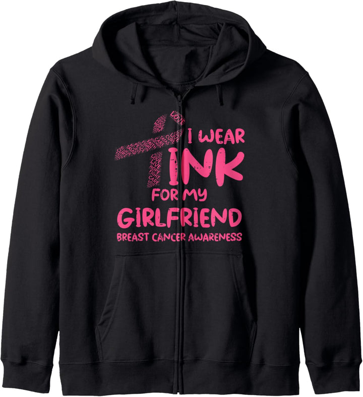 Wear Pink For My Girlfriend Brustkrebs-Bewusstsein für Männer Kapuzenjacke