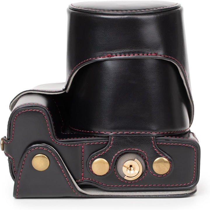 Rieibi EOS R8 Hülle, Vintage PU Leder Kameratasche für Canon EOSR8 Digitalkamera Schutzhülle Grip Ca