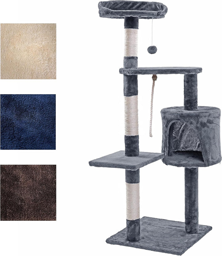 ESTEXO Katzenkratzbaum Kratzbaum Katzenbaum 112 cm Spielbaum XL Kletterbaum für Katzen Kratzmöbel Sp