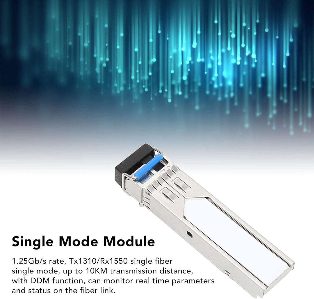 Garsent 1,25 Gb SFP GE BX10 U Optisches Modul, Tx1310/Rx1550nm Single Mode Single Fiber SFP Transcei