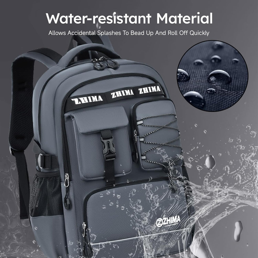 Amythe Schulrucksack Jungen Teenager, Rucksack Schule Gymnasium Oberstufe Schulranzen mit Reflektore
