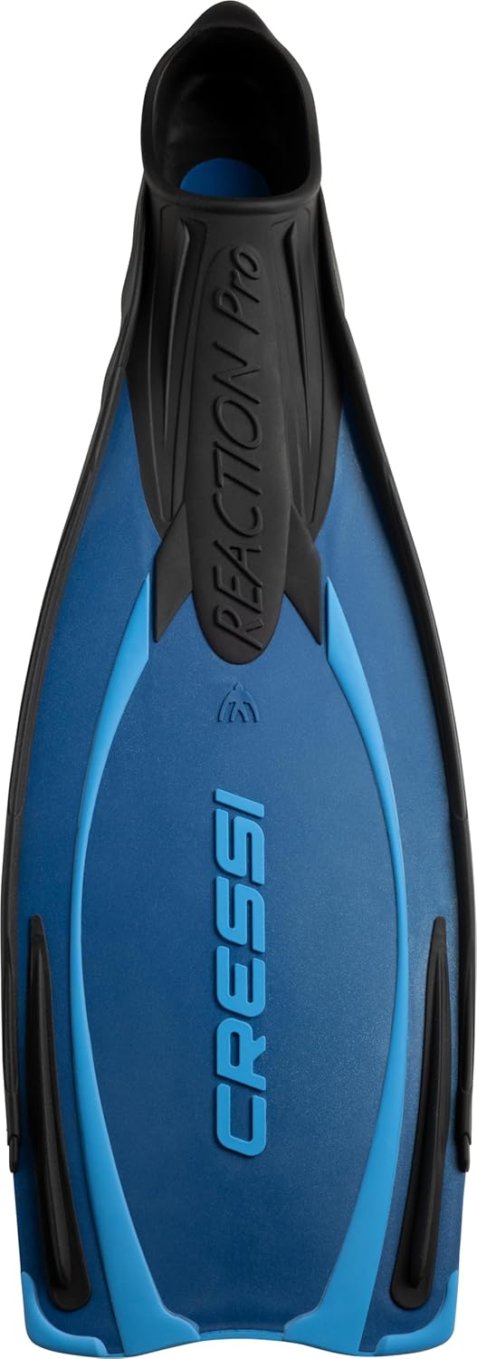 Cressi Reaction Pro Fins - Flossen zum Tauchen, Freitauchen und Schnorcheln, Adult Unisex 38/39 Blau