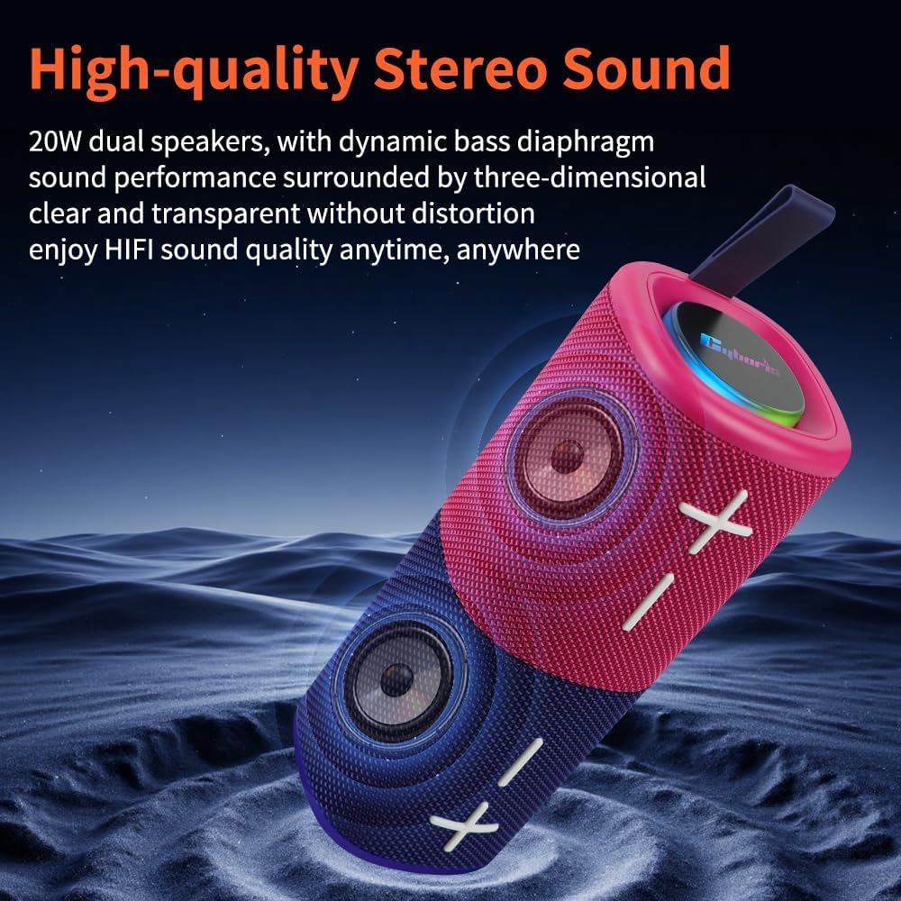2-in-1 Split-Magnet-Bluetooth-Lautsprecher, Farbblockierung, wasserdicht, doppelt teilbar, kabellos,