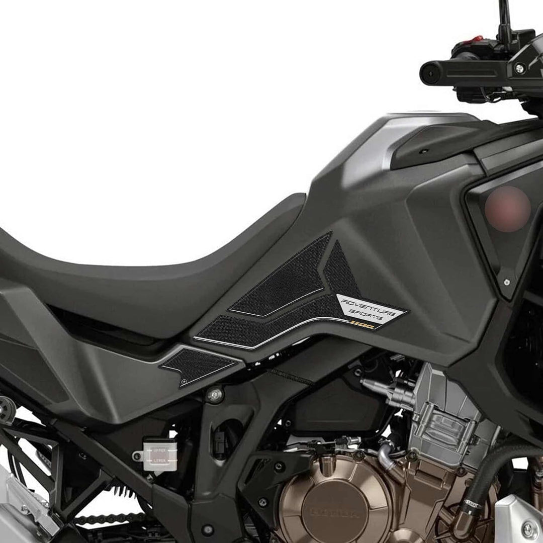 labelbike - KIT 3 Aufkleber Gel Motorrad Tank kompatibel mit Honda Africa Twin Adventure Schwarz 110