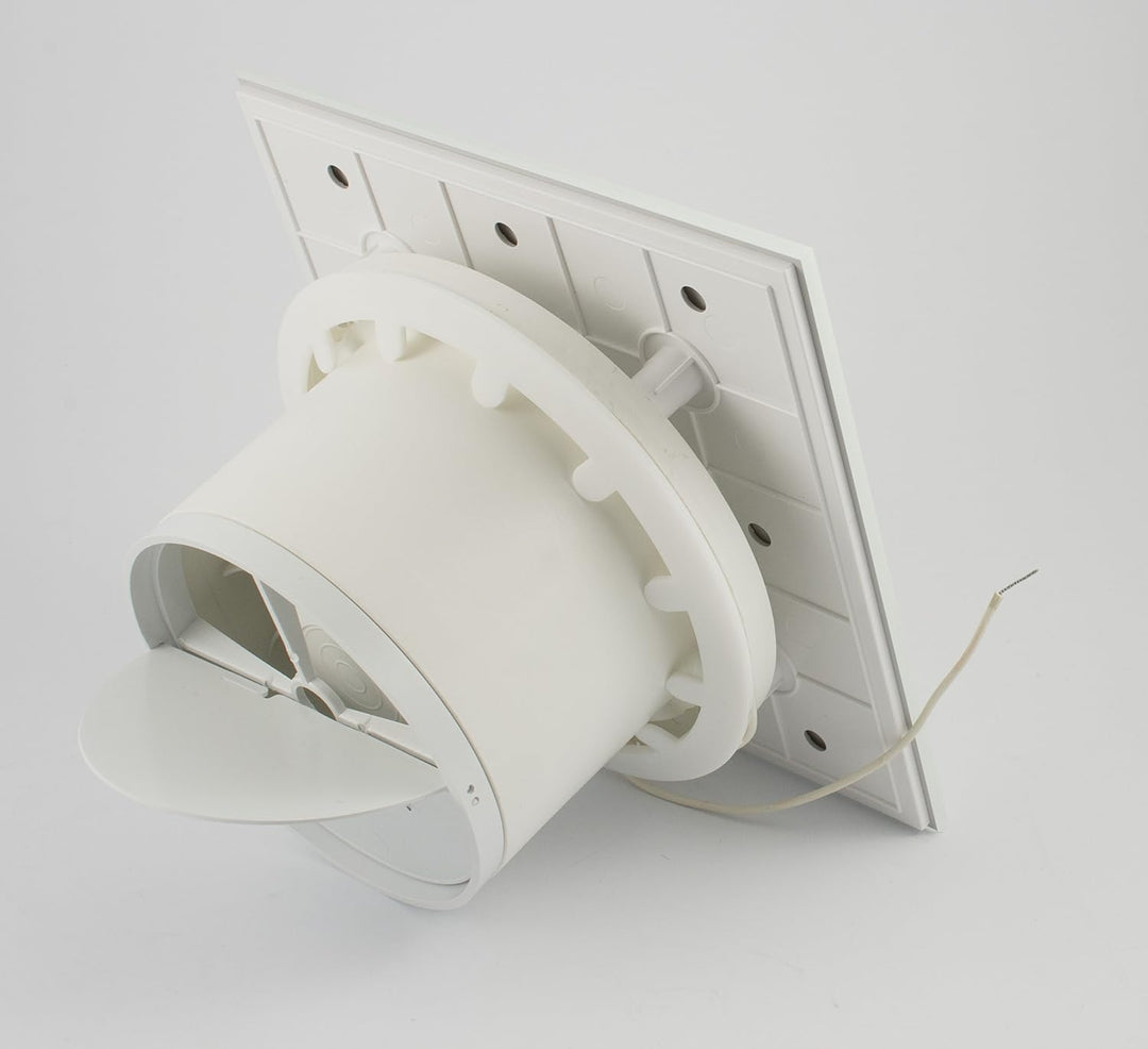 Ventilator Lüfter Badlüfter Mit integrierte Rückschlagklappe Glasfront stark 105 m³/h sehr leise 39