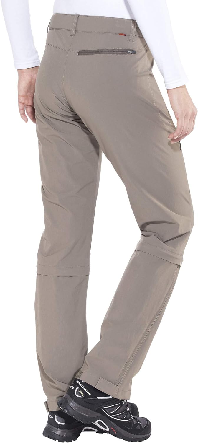 VAUDE Damen Wanderhose Trekkinghodeose Farley Stretch Capri T-Zip II braun Coconut 38, Coconut 38