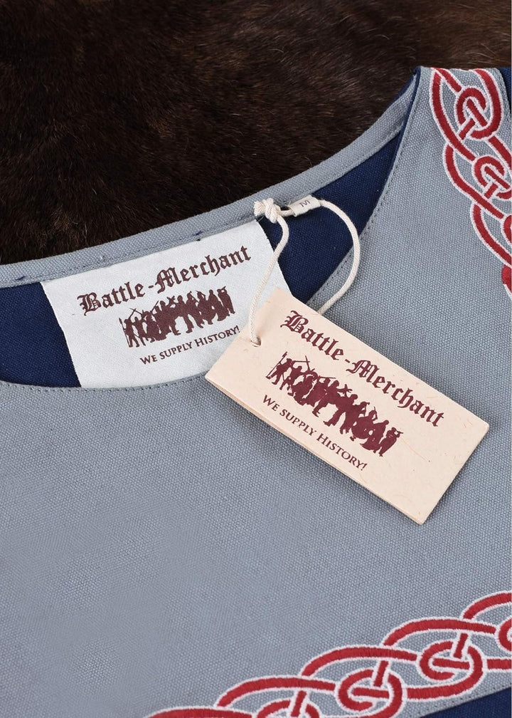 Battle-Merchant Wikinger Tunika mit Stickerei S-XXL - Herren Langarm Männer Mittelalter LARP Kostüm