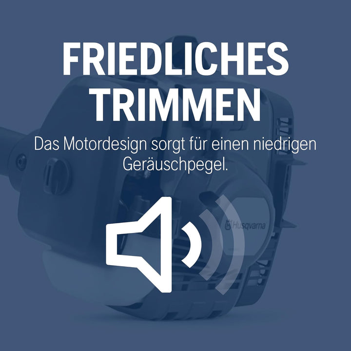 Husqvarna 122C Benzin-Rasentrimmer - mit 21,7cm³ 2-Takt-Motor, 43 cm Schnittbreite, gebogenem Schaft