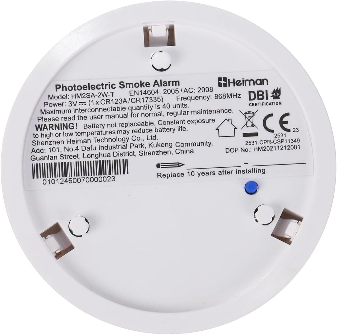 HEIMAN Rauchmelder, Funkvernetzbar, Funkrauchmelder Max. 40 vernetzbarer Brandmelder,85dB, 10 Jahre