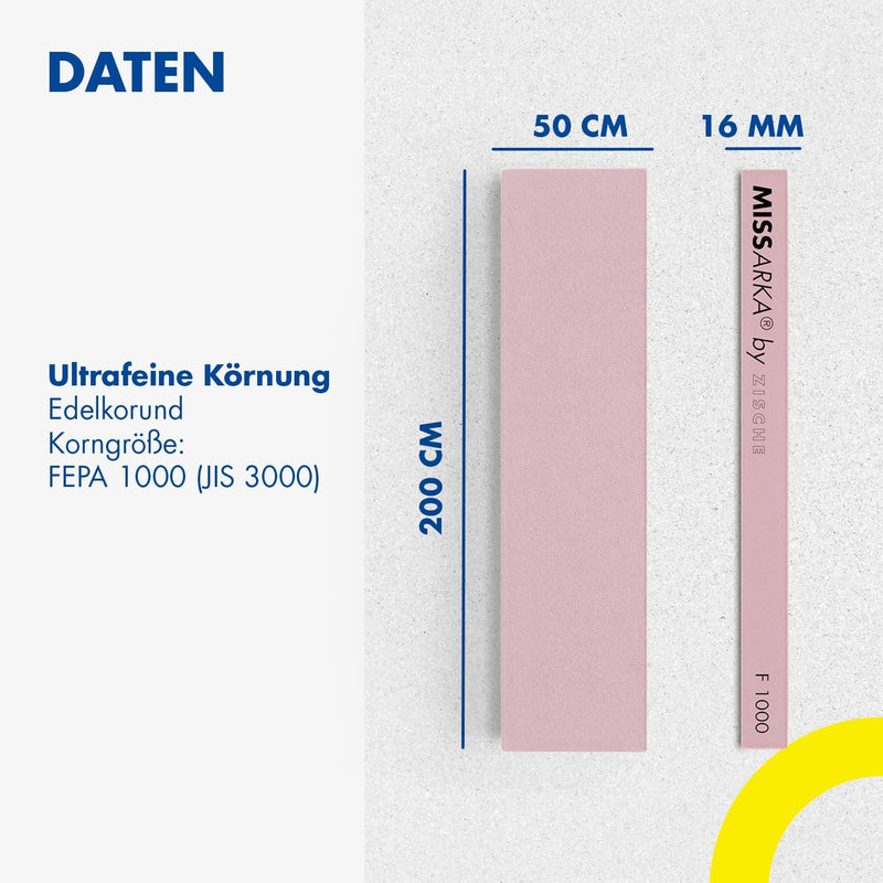 Zische Missarka Ultra | Schleifstein FEPA 1000 (JIS 3000) | Extra feiner Schliff für Messer und Werk