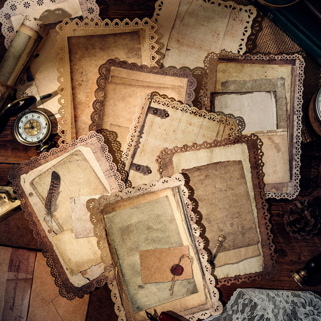 60 Stück Spitze Vintage scrapbooking papier Set, für Brief Schreiben, Scrapbook Papier, Junk Journal
