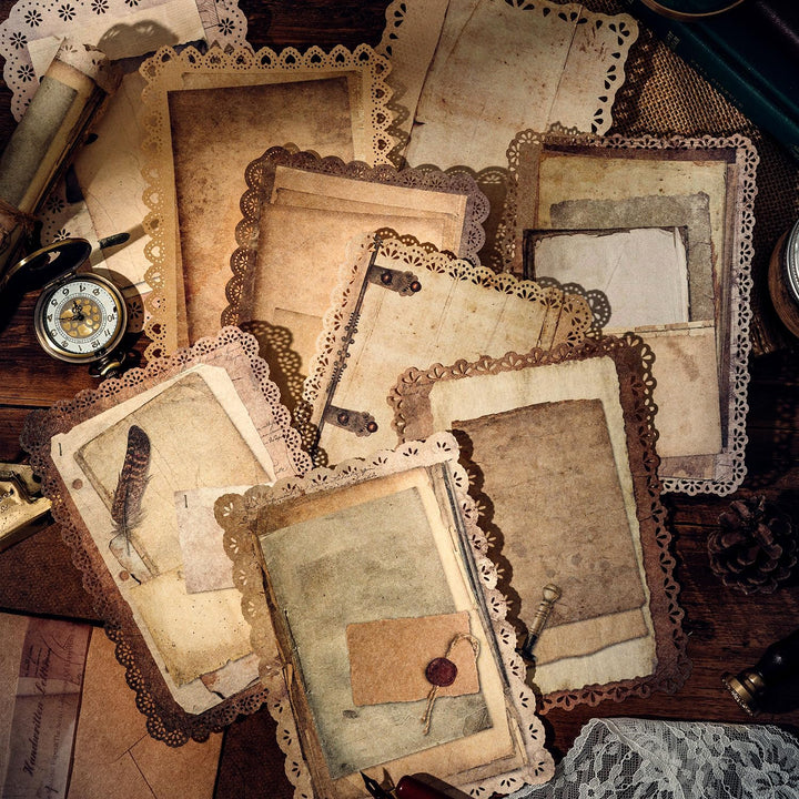 60 Stück Spitze Vintage scrapbooking papier Set, für Brief Schreiben, Scrapbook Papier, Junk Journal