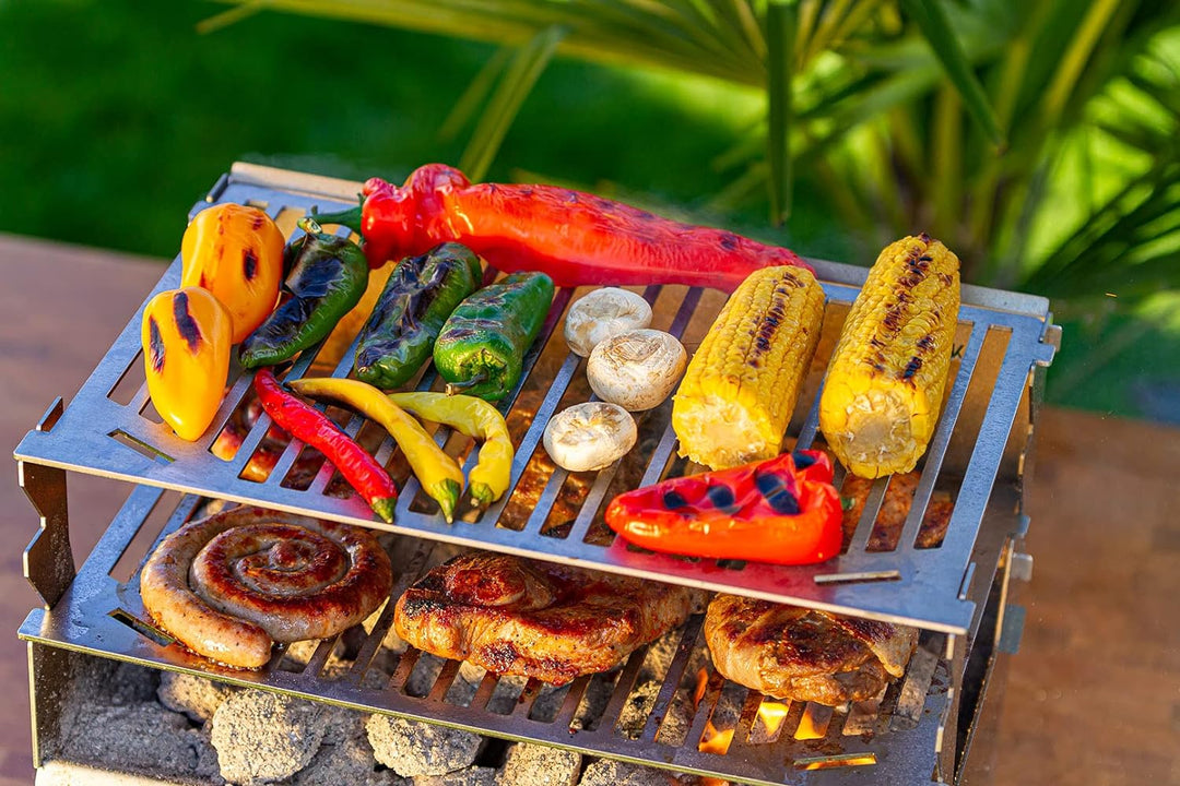 FENNEK 2.0 Grillrost | Zubehör für den mobilen und steckbaren Holzkohle-Grill aus Edelstahl für Camp