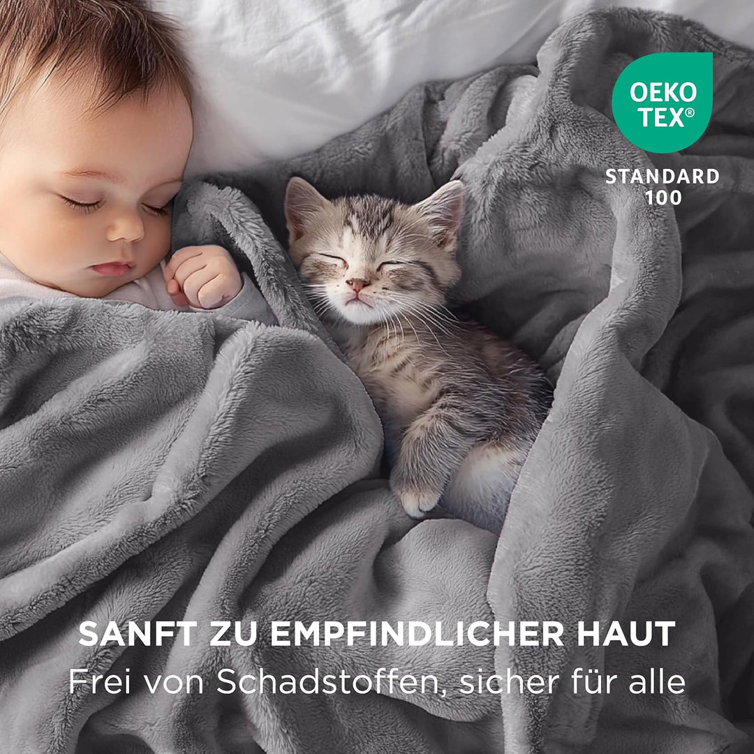 BEDSURE Flauschig Fleecedecke - Wohndecke Warm Winter Weich, Sofadecke XXL, Decke Couch Blanket, Gro