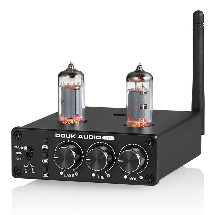 Douk Audio P6-mini HiFi Bluetooth Röhrenvorverstärker Mini Stereo Valve Vorverstärker Tube Preamp mi