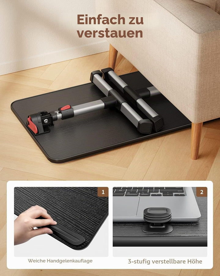 Tisch, SAIJI Betttisch höhenverstellbar, mit 4 einstellbare Winkel, Klappbarer Lapdesk, für Sofa Cou