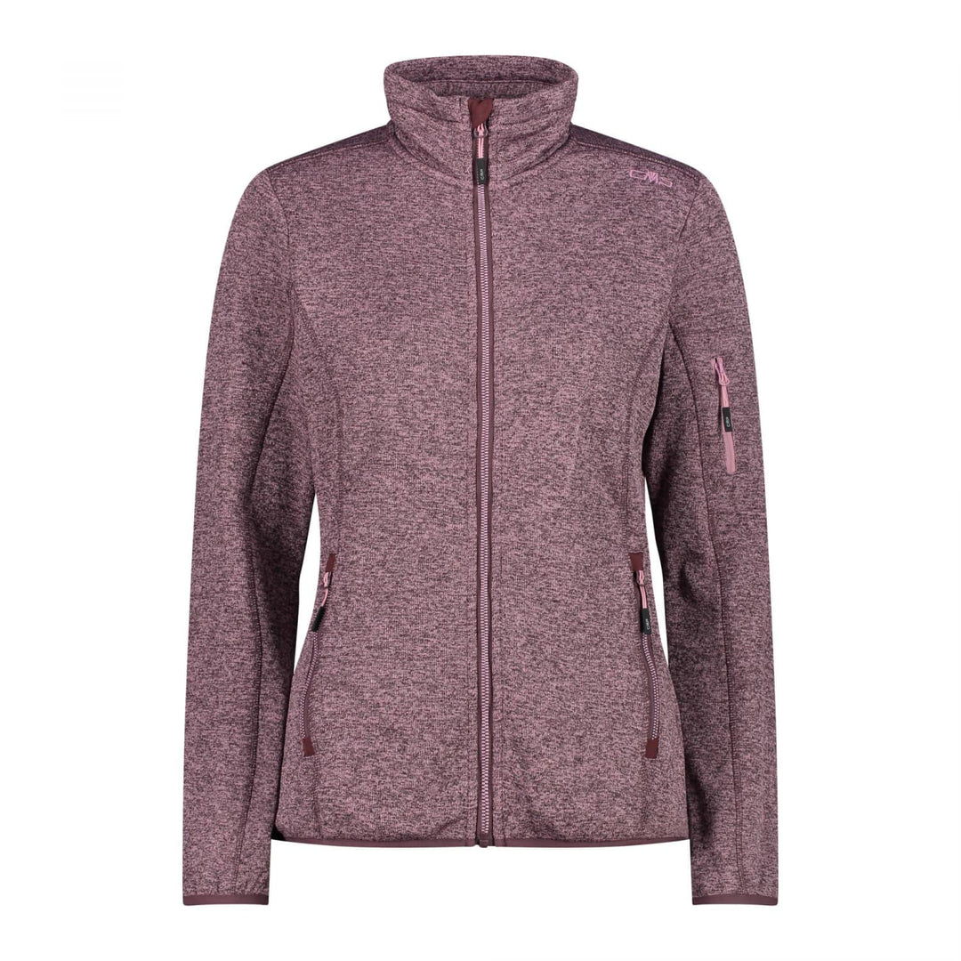 CMP Damen Lightweight Knitted Fleece Jacket With Mesh WOMAN JACKET D48 Pflaumenrouge, D48 Pflaumenro