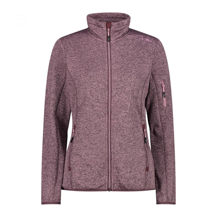 CMP Damen Lightweight Knitted Fleece Jacket With Mesh WOMAN JACKET D48 Pflaumenrouge, D48 Pflaumenro