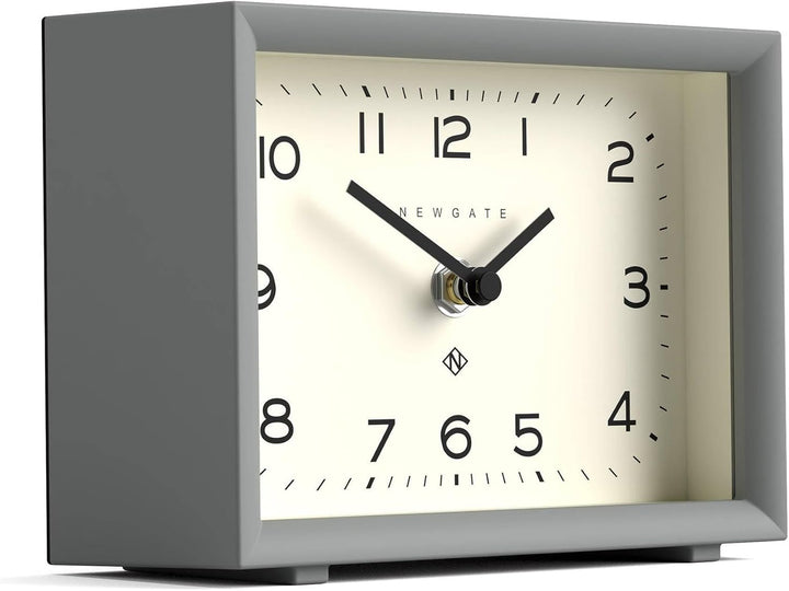 NEWGATE® 'Henry' Kaminuhr - Moderne rechteckige LED-Uhr in Grau, ideal für Schreibtische, Tische, Re
