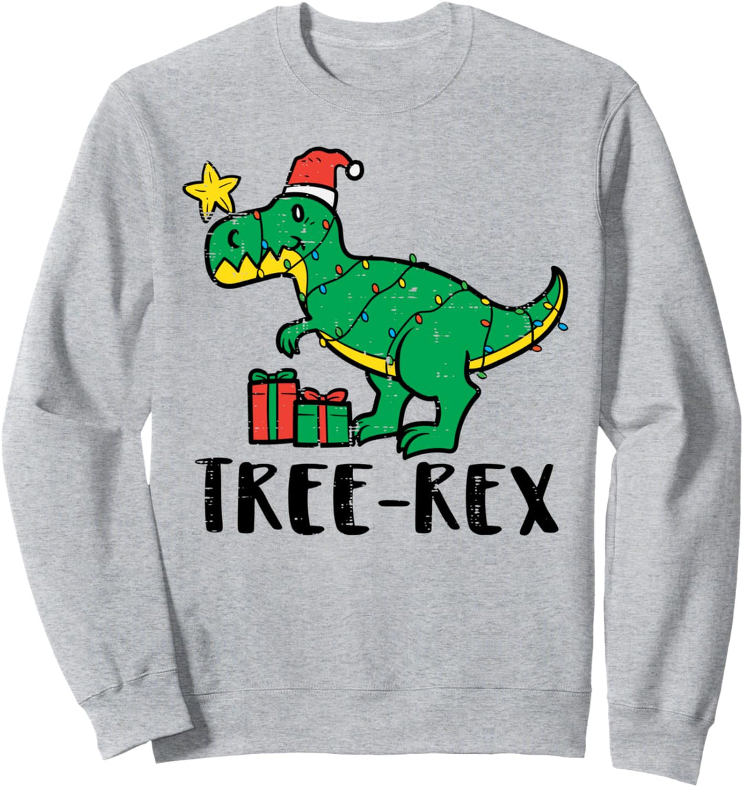 Tree Rex Trex Dino Lustiger Kinder-Schlafanzug für Jungen, Weihnachten und Kleinkinder Sweatshirt