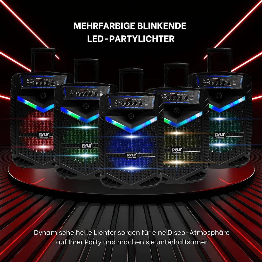 Pyle PA Bluetooth Lautsprecher, Karaoke Maschine und Karaoke Mikrofon, Musikbox Bluetooth Box, Party