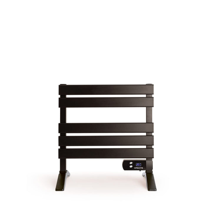 CREATE / WARM Towel Mini 150W / Elektrischer Badheizkörper Schwarz mit Standfüssen / 58,4x41x55,8cm